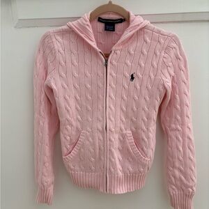 Ralph Lauren Pink Cable Knit Cardigan